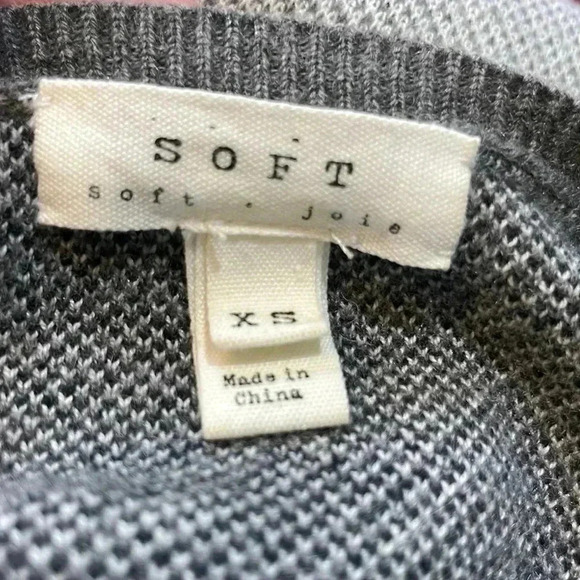 Soft Joie Bini Grey Textured Crewneck Sweater Size XS - Picture 6 of 7